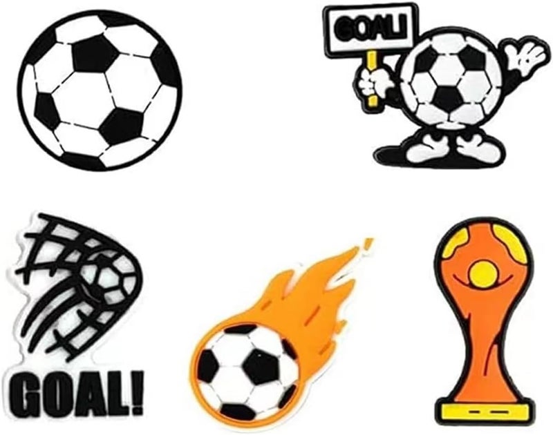 BOWNDY 38pcs Soccer Ball Charms for Clog Shoe Decoration, Sports Soccer Football Shoe Charms Accessories Pack for Party Favors Birthday Graduation Gifts - Image 3